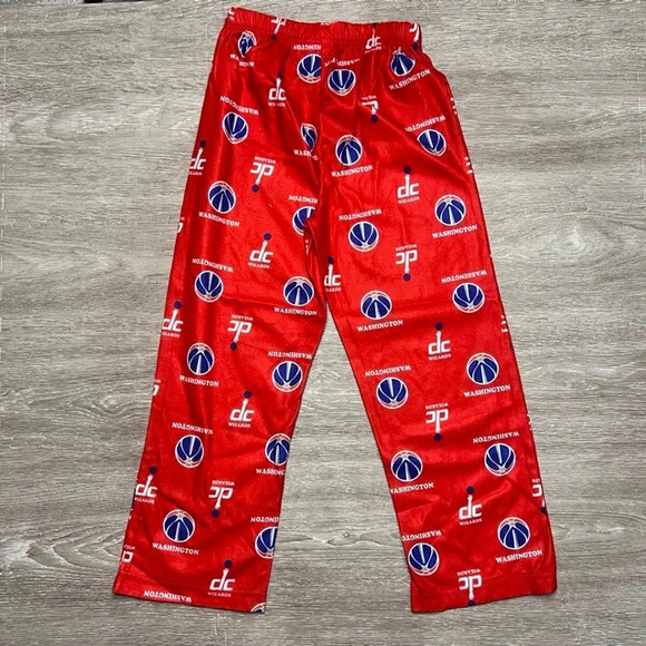 NWT Washington Wizards‎ NBA Kids Pajama Pants Red Basketball Fan Gear Size Small - Picture 2 of 2